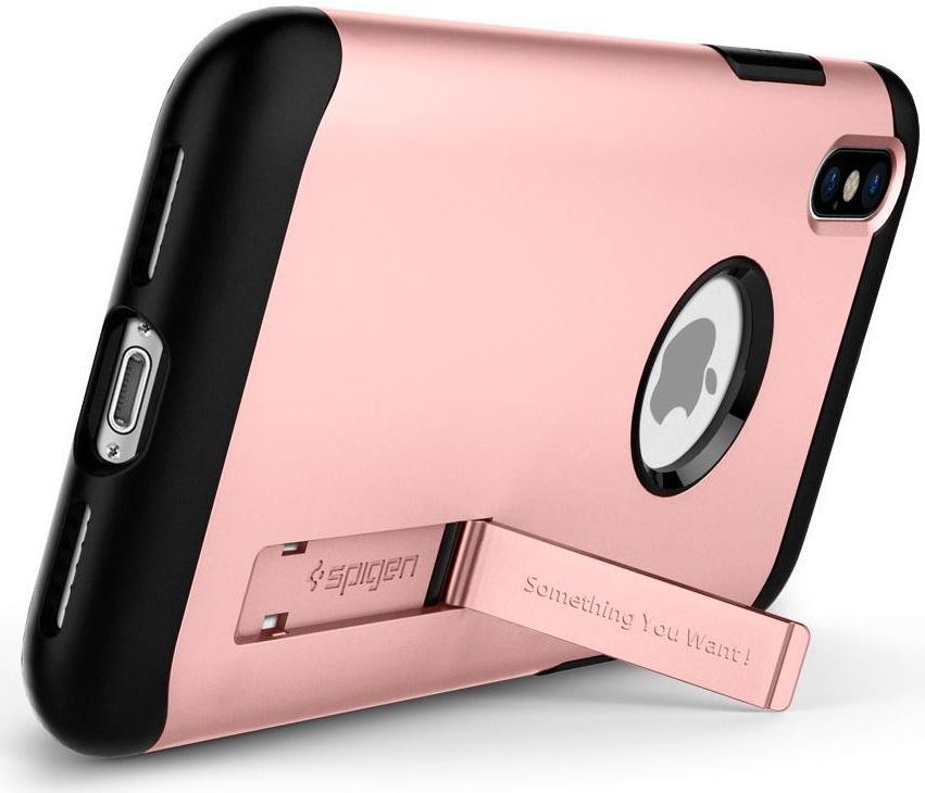 Spigen Slim Armor Apple iPhone X Roze Goud afbeelding 3