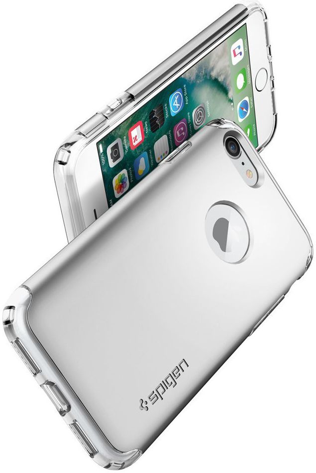 Spigen Hybrid Armor Hoesje Apple iPhone 7 Satin Silver afbeelding 6