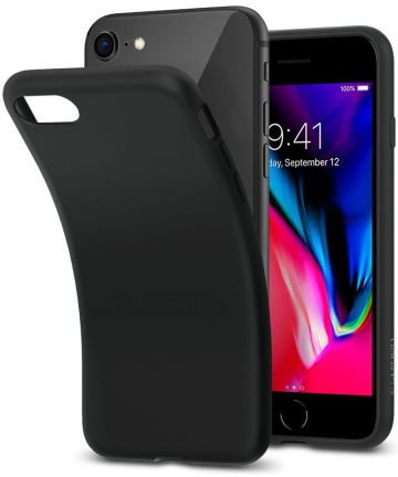 Spigen Liquid Crystal Apple iPhone 7 / 8 Hoesje Black Hoesjes