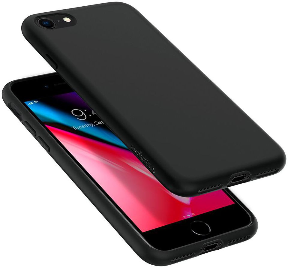 Spigen Liquid Crystal Apple iPhone 7 / 8 Hoesje Black afbeelding 3