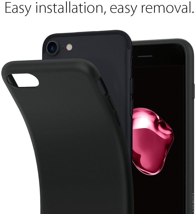 Spigen Liquid Crystal Apple iPhone 7 / 8 Hoesje Black afbeelding 6