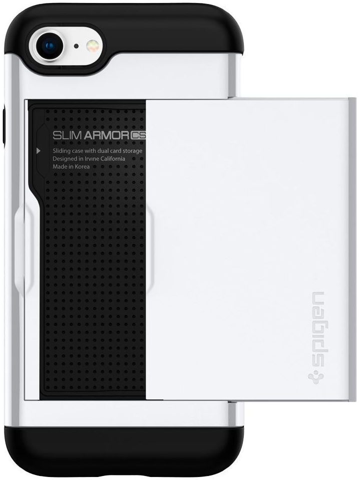 Spigen Slim Armor Card Holder Case Apple iPhone 7 / 8 White afbeelding 7