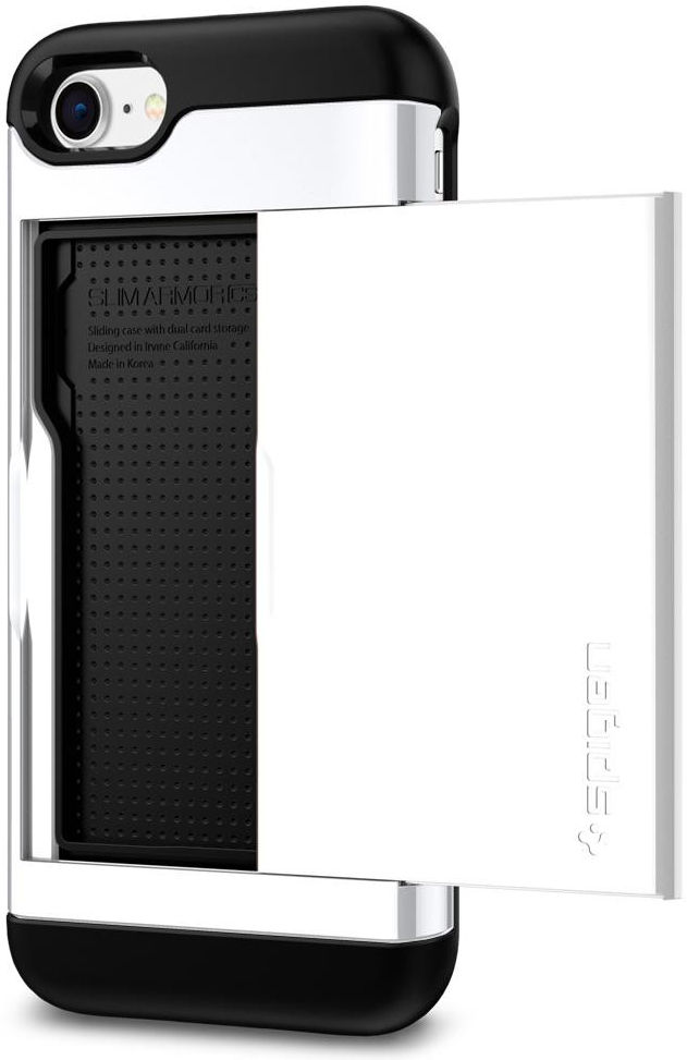 Spigen Slim Armor Card Holder Case Apple iPhone 7 / 8 White afbeelding 8