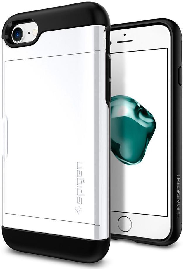 Spigen Slim Armor Card Holder Case Apple iPhone 7 / 8 White afbeelding 3