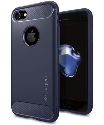Spigen Rugged Armor Case Apple iPhone 7 Midnight Blue Hoesjes