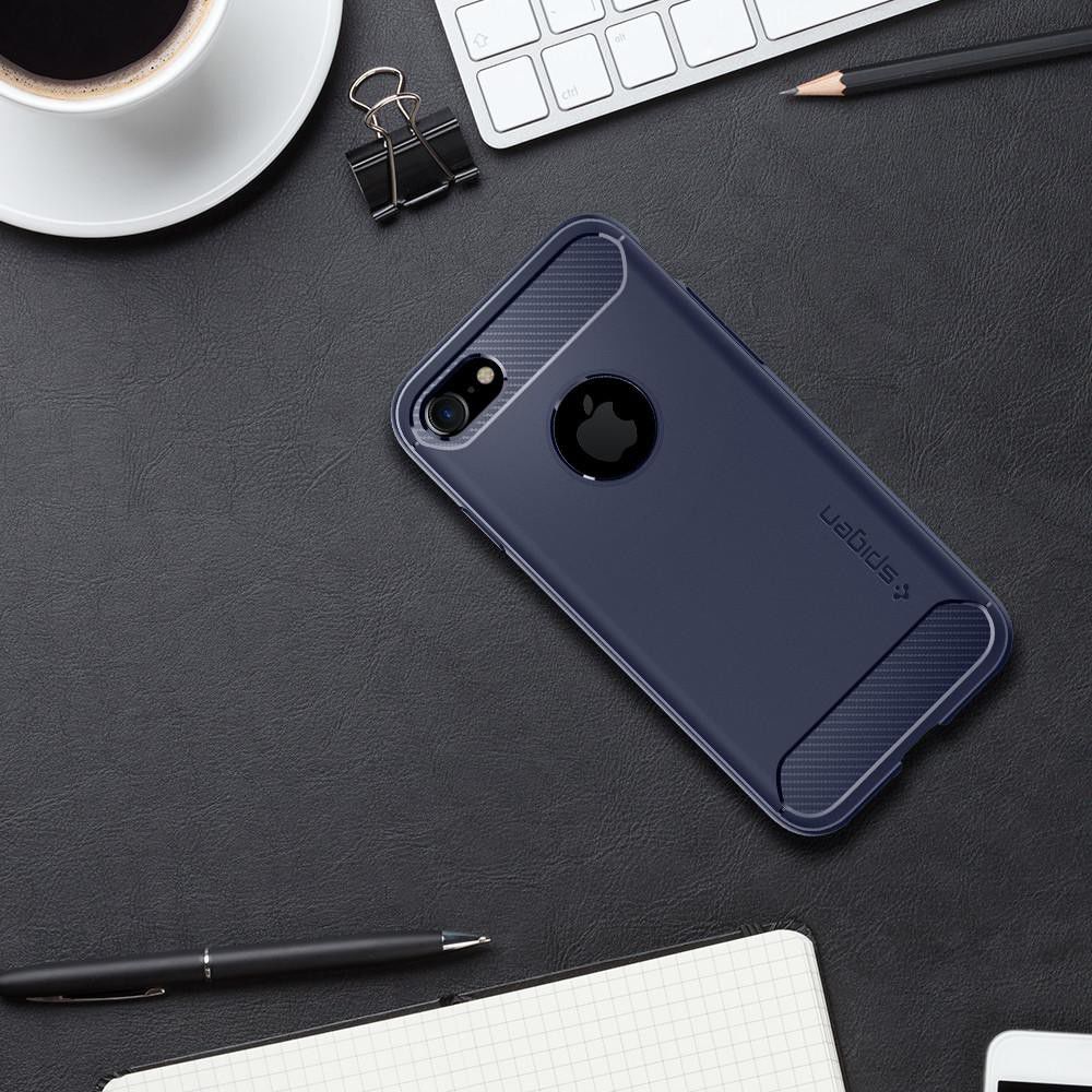 Spigen Rugged Armor Case Apple iPhone 7 Midnight Blue afbeelding 10