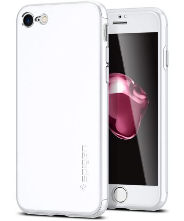 Spigen Thin Fit 360 Case Apple iPhone 7 / 8 Wit Hoesjes