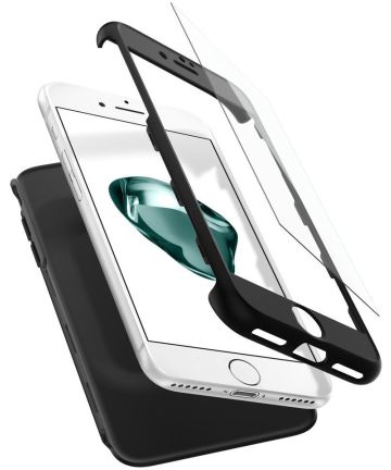 Spigen Thin Fit 360 Case Apple iPhone 7 / 8 Zwart Hoesjes