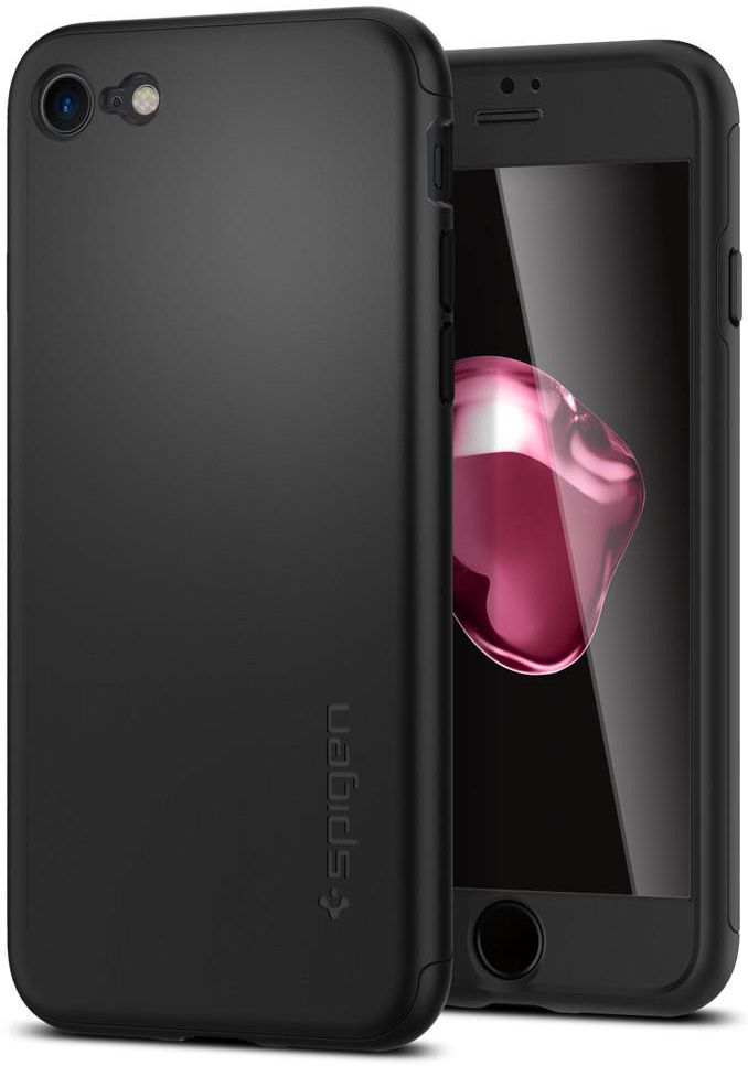 Spigen Thin Fit  360 Case Apple iPhone 7 / 8 Zwart afbeelding 2