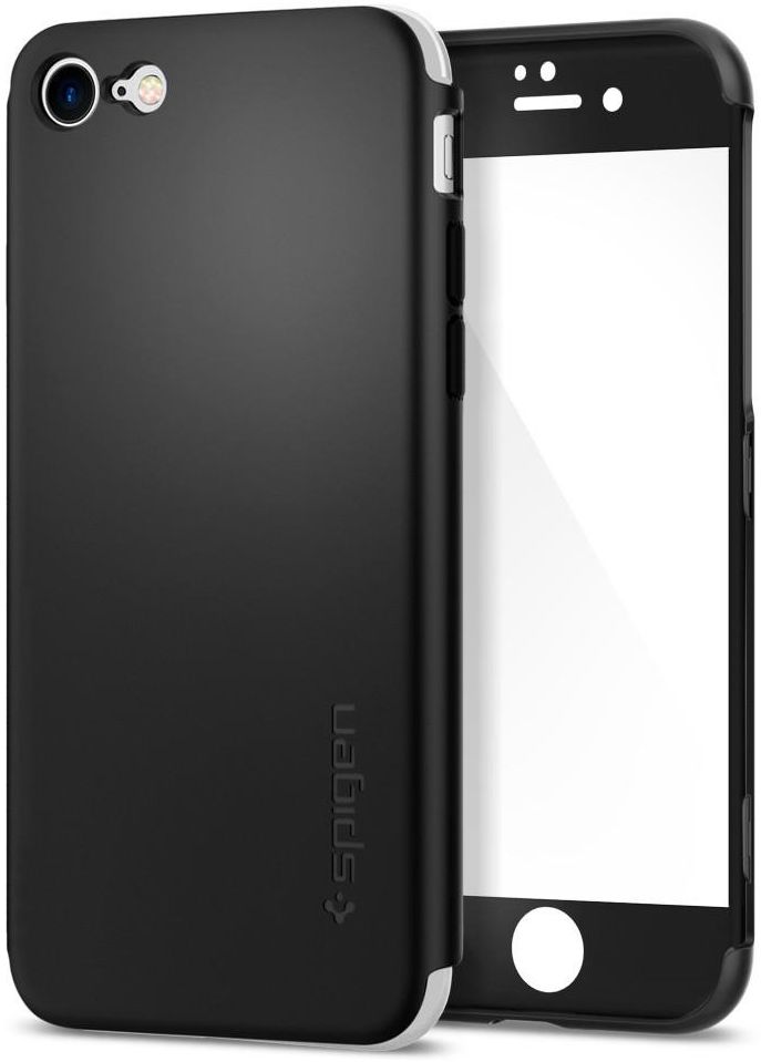 Spigen Thin Fit  360 Case Apple iPhone 7 / 8 Zwart afbeelding 3