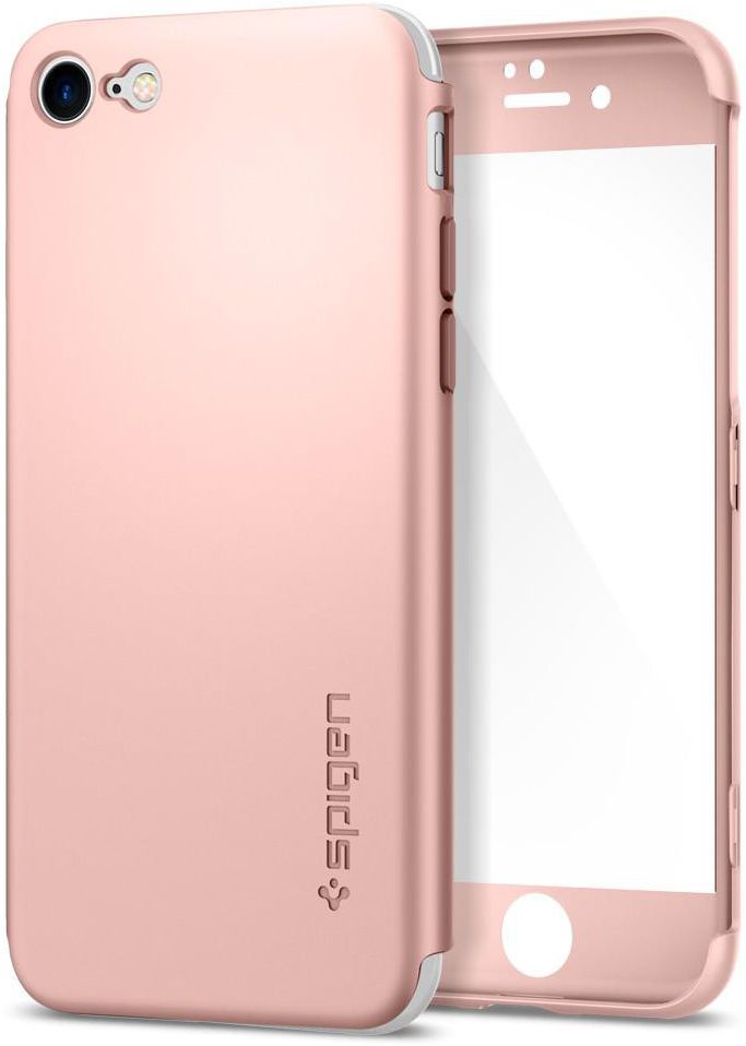 Spigen Thin Fit  360 Case Apple iPhone 7 / 8 Roze Goud afbeelding 3