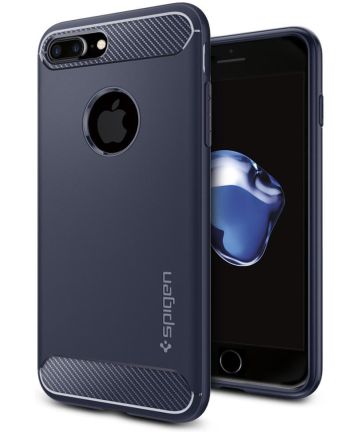 Spigen Rugged Armor Case Apple iPhone 7 Plus / 8 Plus Blauw Hoesjes