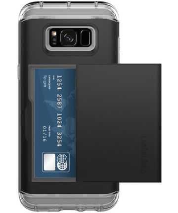 Spigen Crystal Wallet Hoesje Samsung Galaxy S8 Zwart Hoesjes