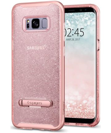 Spigen Crystal Hybrid Case Samsung Galaxy S8 Glitter Roze Hoesjes
