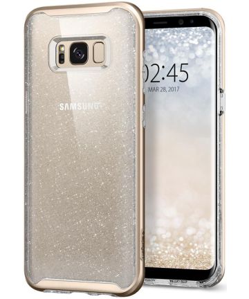Spigen Neo Hybrid Crystal Case Galaxy S8 Glitter Gold Quartz Hoesjes