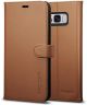 Spigen Wallet S Flip Case Samsung Galaxy S8 Bruin