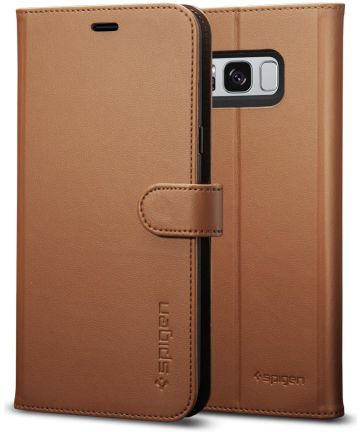 Spigen Wallet S Flip Hoesje Samsung Galaxy S8 Plus Bruin Hoesjes