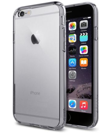 Spigen Ultra Hybrid Case Apple iPhone 6S Smoke Black Hoesjes