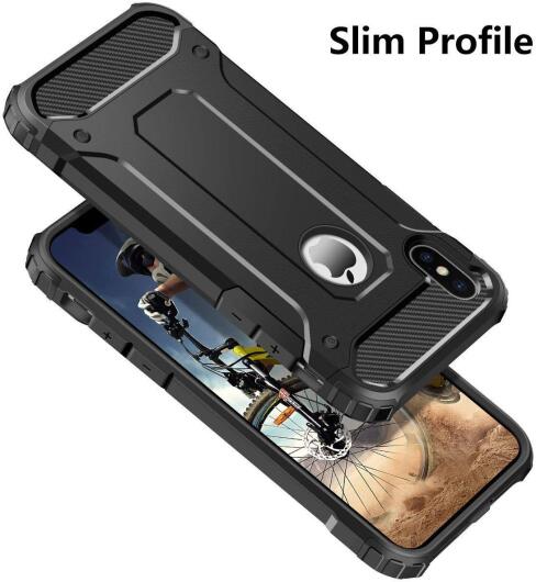 Apple IPhone X/XS Hoesje Shock Proof Hybride Backcover Zwart afbeelding 8