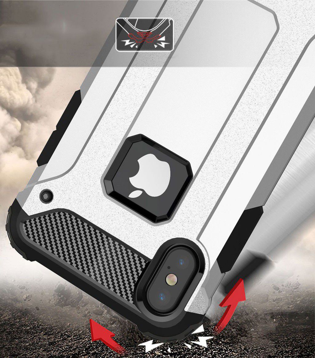 Apple IPhone X/XS Hoesje Shock Proof Hybride Backcover Goud afbeelding 2