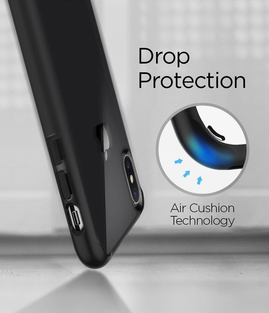 Apple iPhone X Hoesje Armor Backcover Zwart afbeelding 3