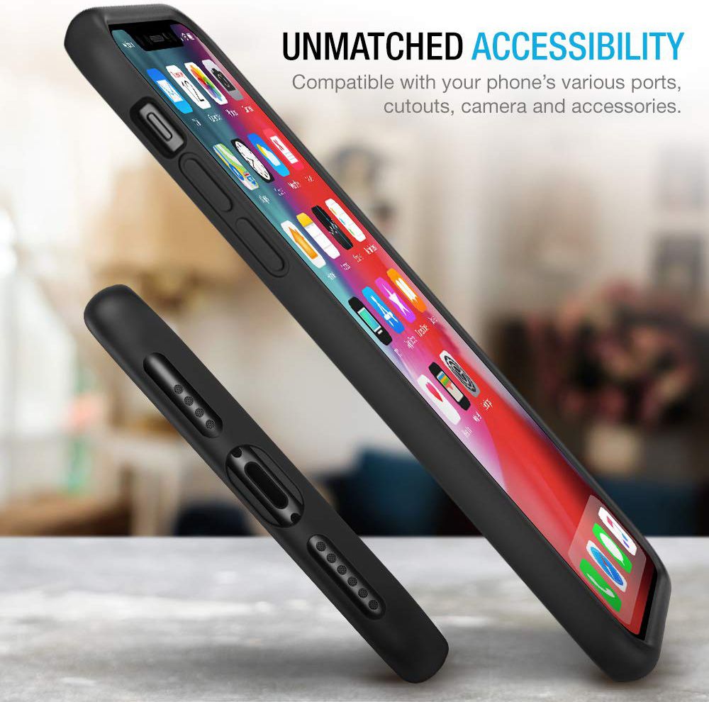 Apple iPhone X Hoesje Armor Backcover Zwart afbeelding 4