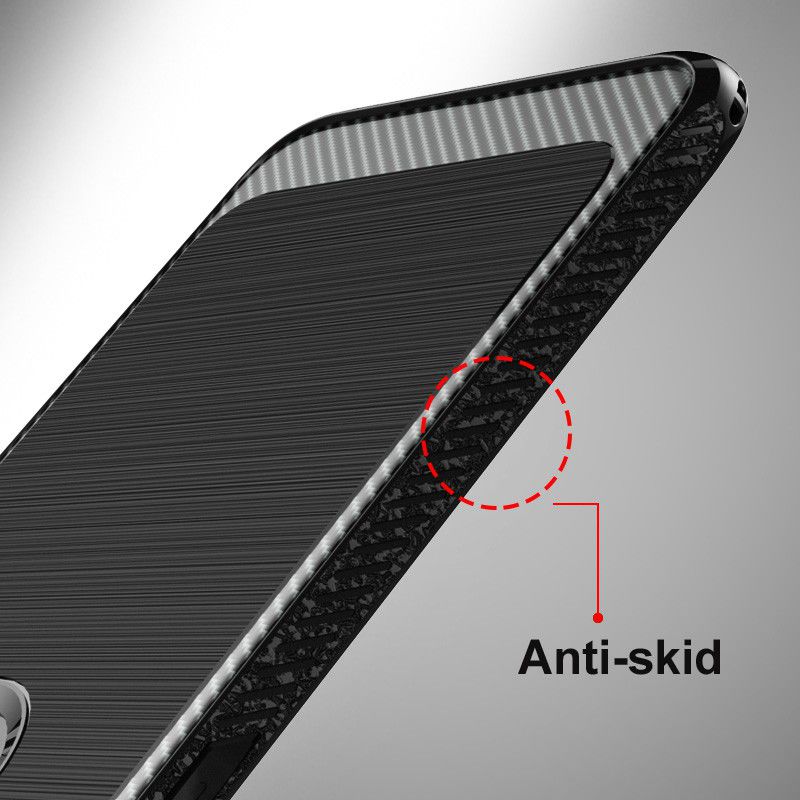 Apple iPhone X Robuust Geborsteld TPU Hoesje Zwart afbeelding 6
