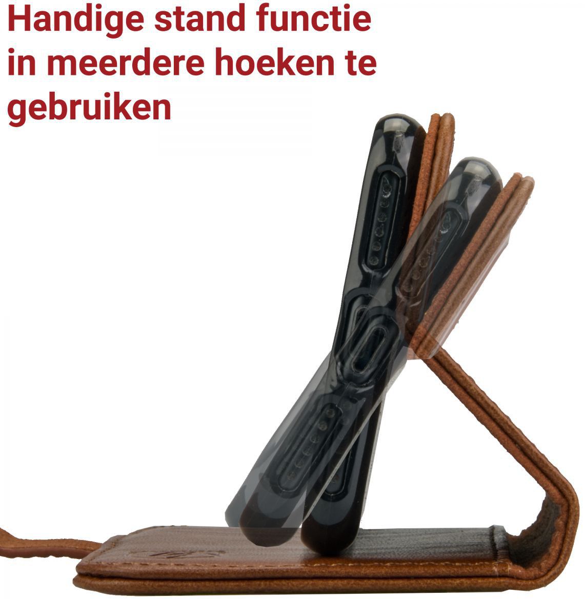 Rosso Deluxe Samsung Galaxy Note 8 Hoesje Echt Leer Book Case Bruin afbeelding 10