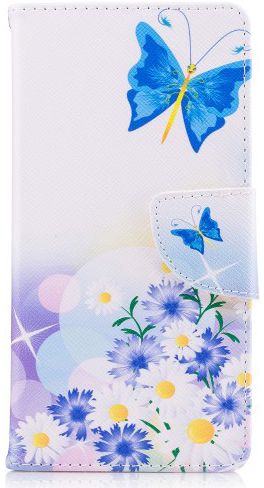 Nokia 3 Portemonnee Hoesje Print Bloemen &amp; Vlinder afbeelding 1