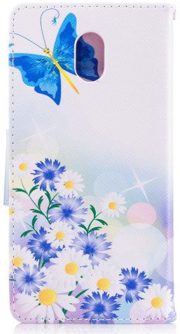 Nokia 3 Portemonnee Hoesje Print Bloemen &amp; Vlinder afbeelding 3
