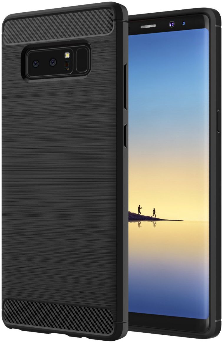 Samsung Galaxy Note 8 Geborsteld TPU Hoesje Zwart afbeelding 1