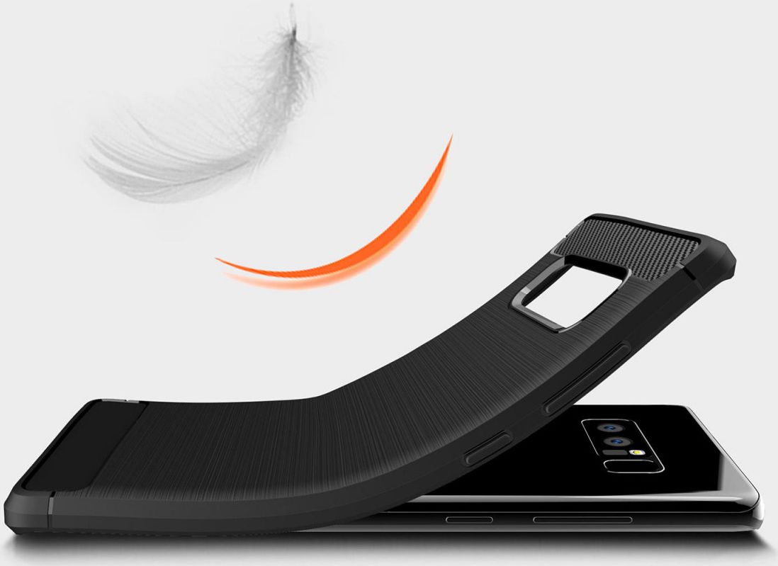 Samsung Galaxy Note 8 Geborsteld TPU Hoesje Zwart afbeelding 8