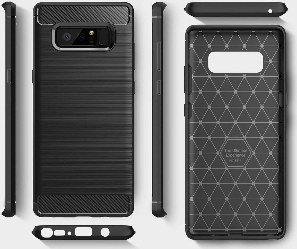 Samsung Galaxy Note 8 Geborsteld TPU Hoesje Zwart afbeelding 9