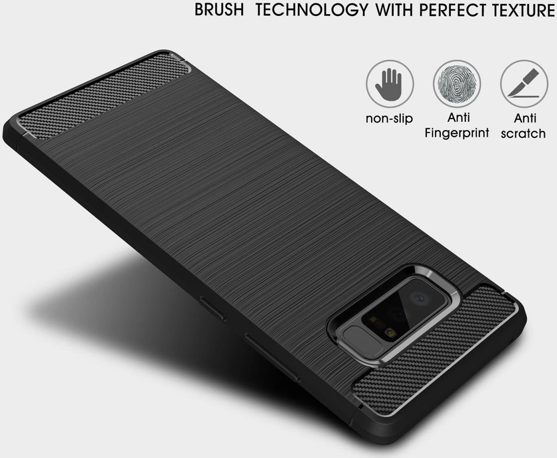 Samsung Galaxy Note 8 Geborsteld TPU Hoesje Zwart afbeelding 12