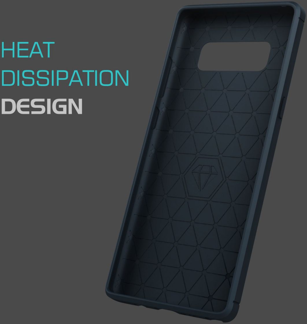 Samsung Galaxy Note 8 Geborsteld TPU Hoesje Blauw afbeelding 8