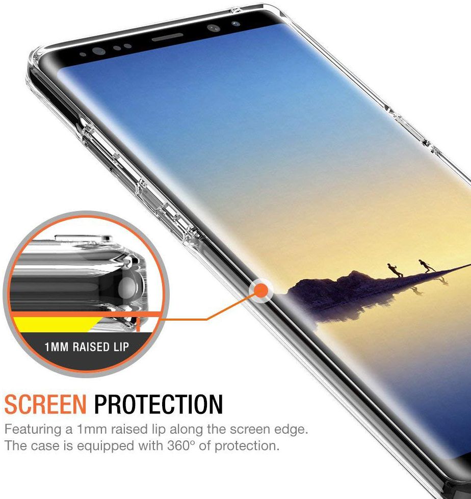 Samsung Galaxy Note 8 TPU Bumper Hoesje Transparant afbeelding 3