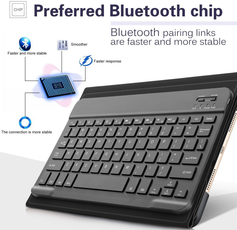 iPad Air 2019 / iPad Pro 10.5 (2017) Keyboard Case Met Bluetooth 3.0 afbeelding 2