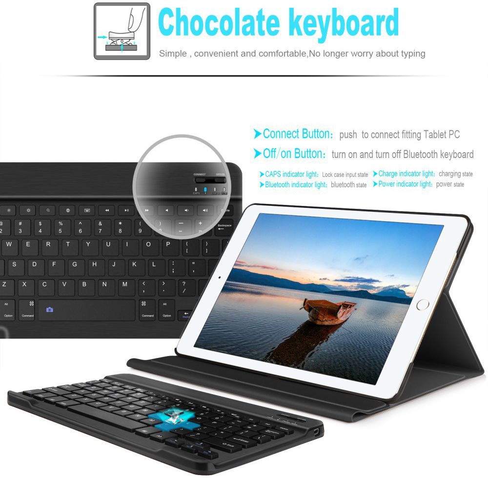 iPad Air 2019 / iPad Pro 10.5 (2017) Keyboard Case Met Bluetooth 3.0 afbeelding 5