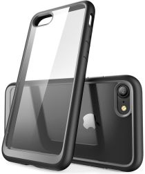 Apple iPhone SE (2020) Hoesje Transparant met Shock Proof Bumper Zwart