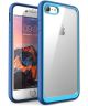 Apple iPhone SE (2020) Hoesje Transparant met Shock Proof Bumper Blauw