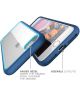 Apple iPhone SE (2020) Hoesje Transparant met Shock Proof Bumper Blauw