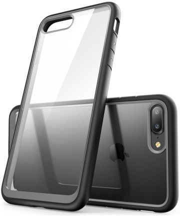 Transparant Apple iPhone 7 Plus / 8 Plus Hoesje met Bumper Zwart Hoesjes