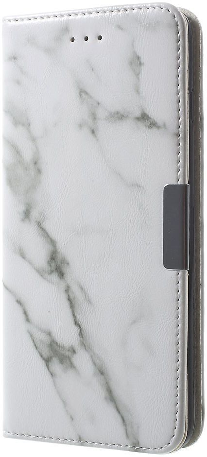 Apple iPhone 6S Marmer Portemonnee Hoesje Wit afbeelding 1