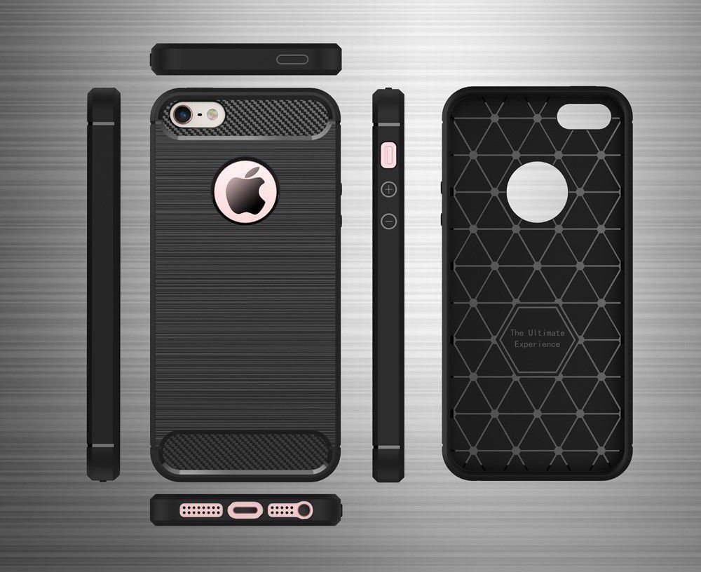 Apple iPhone 5(S)/SE Geborsteld TPU Hoesje Grijs afbeelding 9