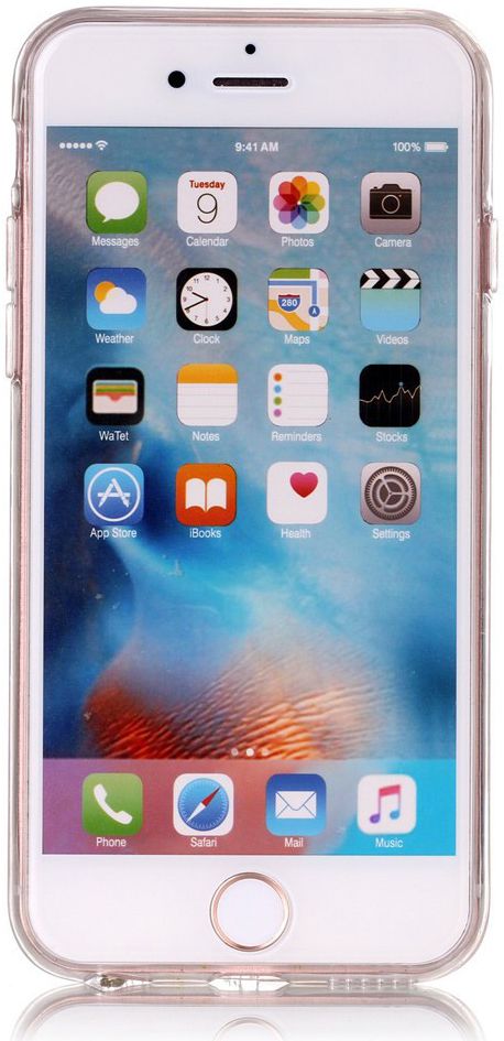 Apple iPhone 6 / 6S TPU Hoesje Marmer Zwart afbeelding 2