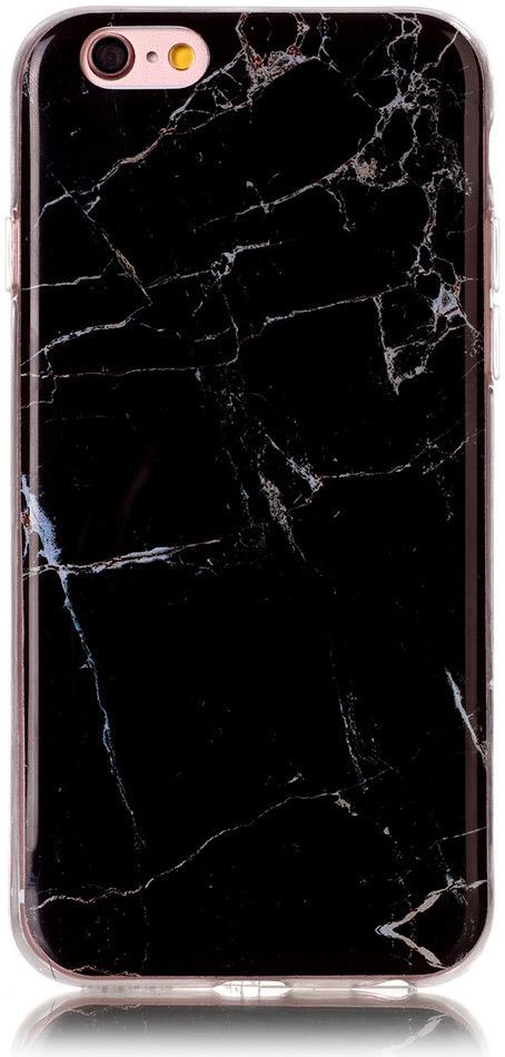 Apple iPhone 6 / 6S TPU Hoesje Marmer Zwart afbeelding 3