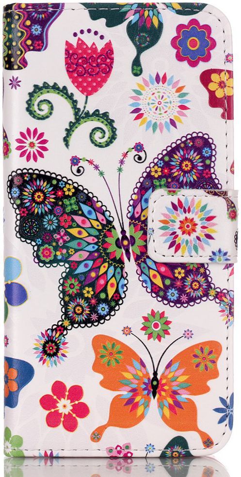 Apple iPhone 5/5s/SE Portemonnee Hoesje met Vlinder Print afbeelding 1