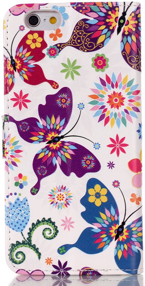Apple iPhone 5/5s/SE Portemonnee Hoesje met Vlinder Print afbeelding 3