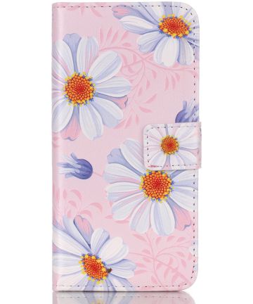 Apple iPhone 5 / 5S / SE Portemonnee Hoesje met Bloemen Print Hoesjes