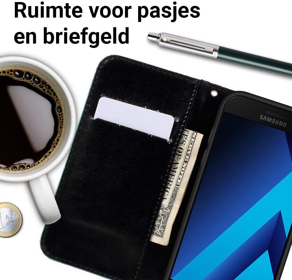 Samsung Galaxy A5 (2017) Portemonnee Hoesje Vlinder afbeelding 3